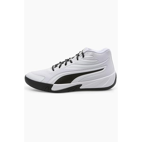 Amazon | PUMA Playmaker Pro Mid Splatter, ブラック/ホワイト